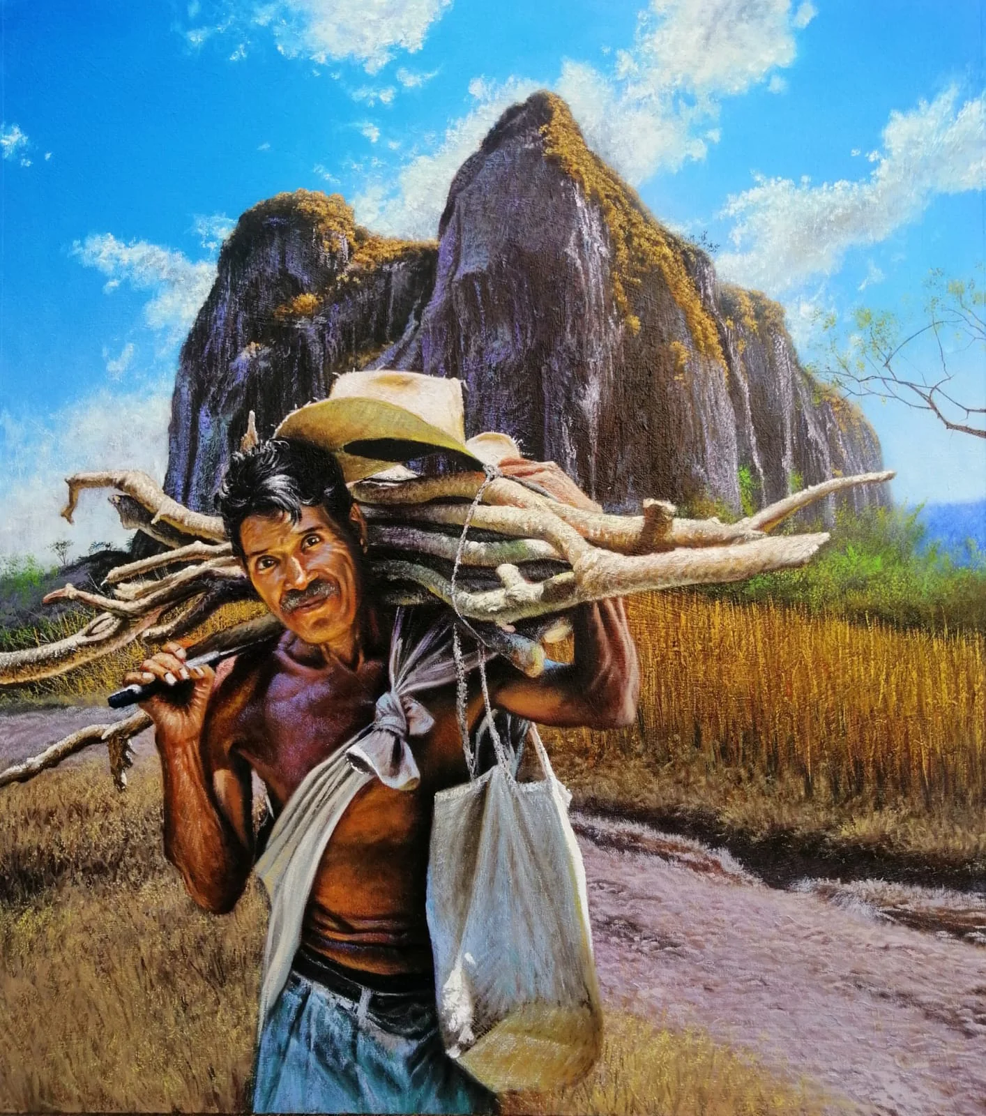 Obra: El caminante del monte por Enmanuel Membreño Obra El caminante del monte